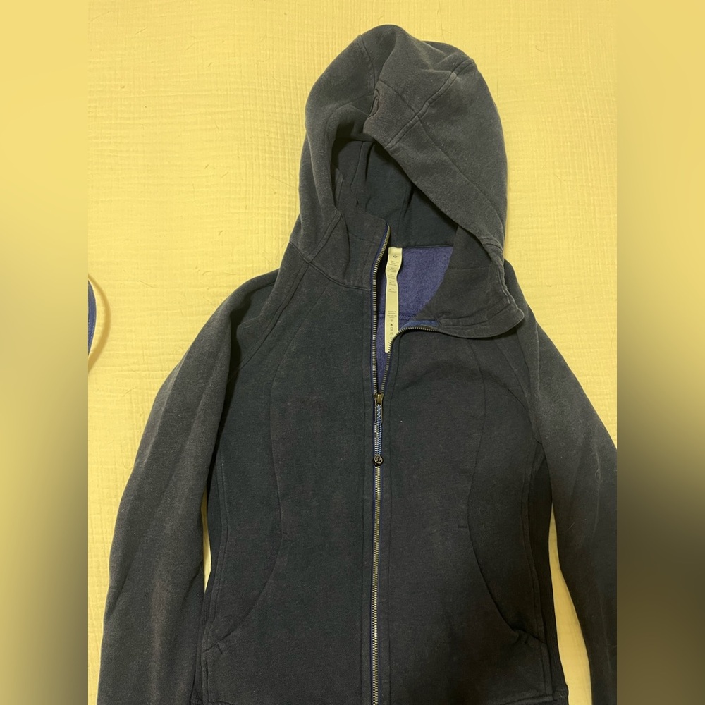Lululemon Athletica Light Navy Scuba Jacket with Cobalt accenting